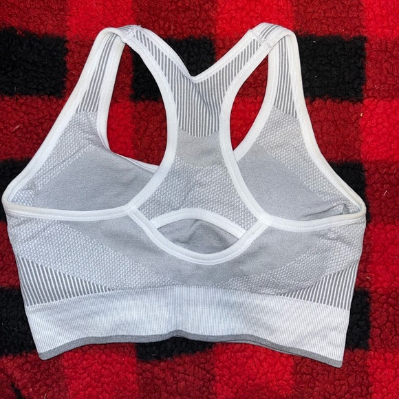 White and light grey Puma Sports bra - Picture 2 of 2